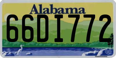AL license plate 66DI772
