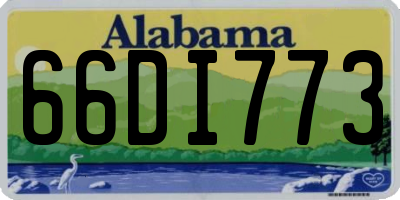 AL license plate 66DI773
