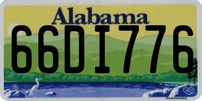 AL license plate 66DI776