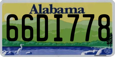 AL license plate 66DI778