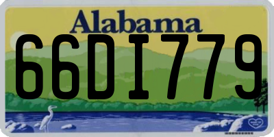AL license plate 66DI779
