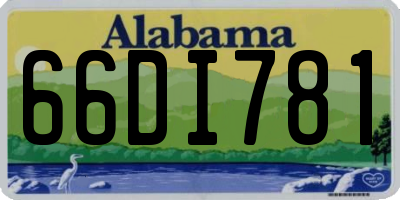 AL license plate 66DI781