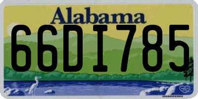 AL license plate 66DI785