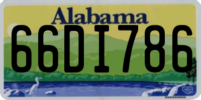 AL license plate 66DI786