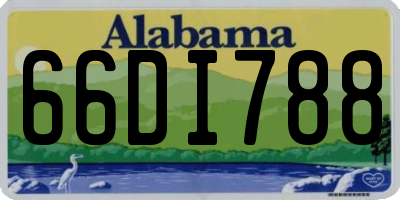 AL license plate 66DI788