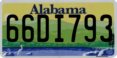 AL license plate 66DI793