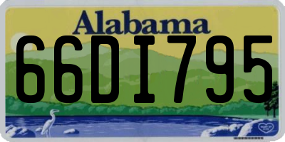 AL license plate 66DI795