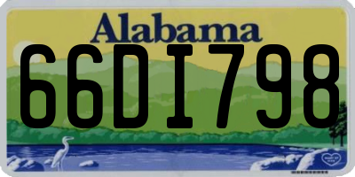 AL license plate 66DI798