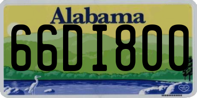 AL license plate 66DI800