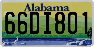 AL license plate 66DI801