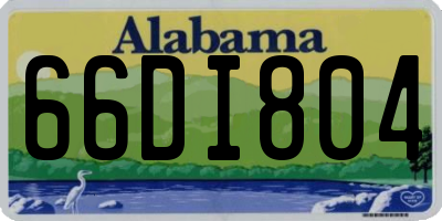 AL license plate 66DI804