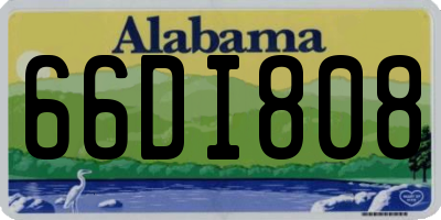 AL license plate 66DI808