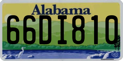 AL license plate 66DI810