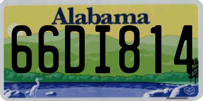AL license plate 66DI814