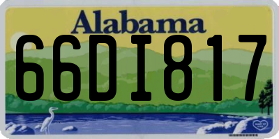AL license plate 66DI817
