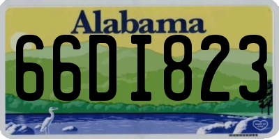 AL license plate 66DI823