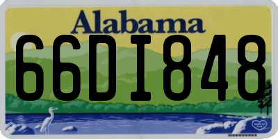 AL license plate 66DI848