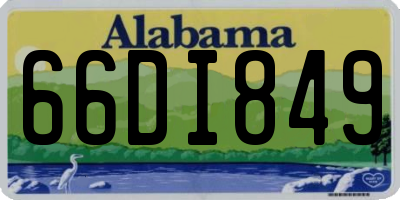 AL license plate 66DI849