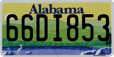 AL license plate 66DI853