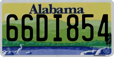 AL license plate 66DI854
