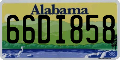 AL license plate 66DI858