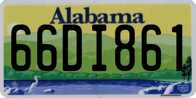 AL license plate 66DI861
