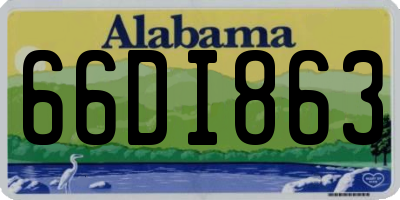 AL license plate 66DI863