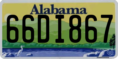 AL license plate 66DI867
