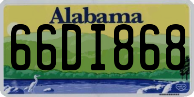 AL license plate 66DI868