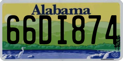 AL license plate 66DI874
