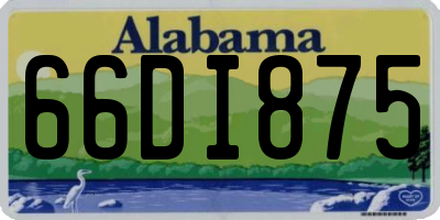 AL license plate 66DI875