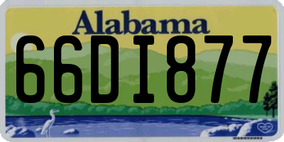 AL license plate 66DI877