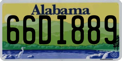 AL license plate 66DI889