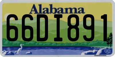 AL license plate 66DI891