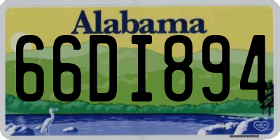 AL license plate 66DI894