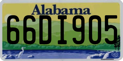 AL license plate 66DI905