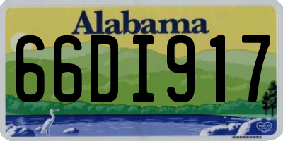 AL license plate 66DI917