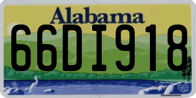 AL license plate 66DI918