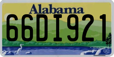 AL license plate 66DI921