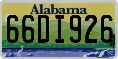 AL license plate 66DI926
