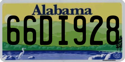 AL license plate 66DI928