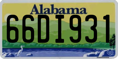 AL license plate 66DI931