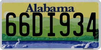 AL license plate 66DI934