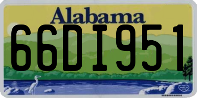 AL license plate 66DI951