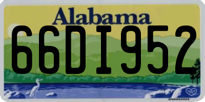 AL license plate 66DI952