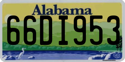 AL license plate 66DI953