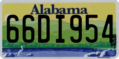 AL license plate 66DI954