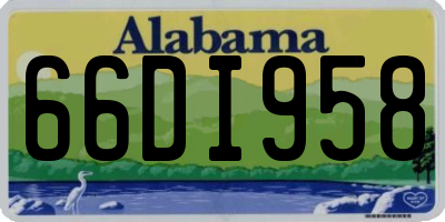 AL license plate 66DI958