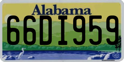 AL license plate 66DI959