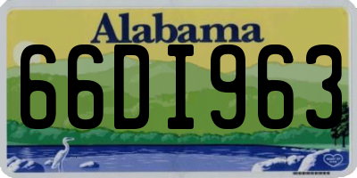 AL license plate 66DI963
